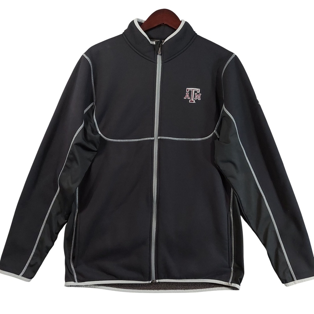 Under Armour Jacket Mens Large Black Texas A&M Aggies Sherpa Lined Full Zip
